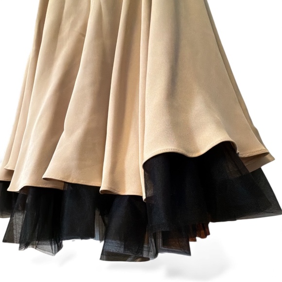 Fouy Chov Beige Halter Neck Cocktail Dress - Size 12 - Picture 5 of 10